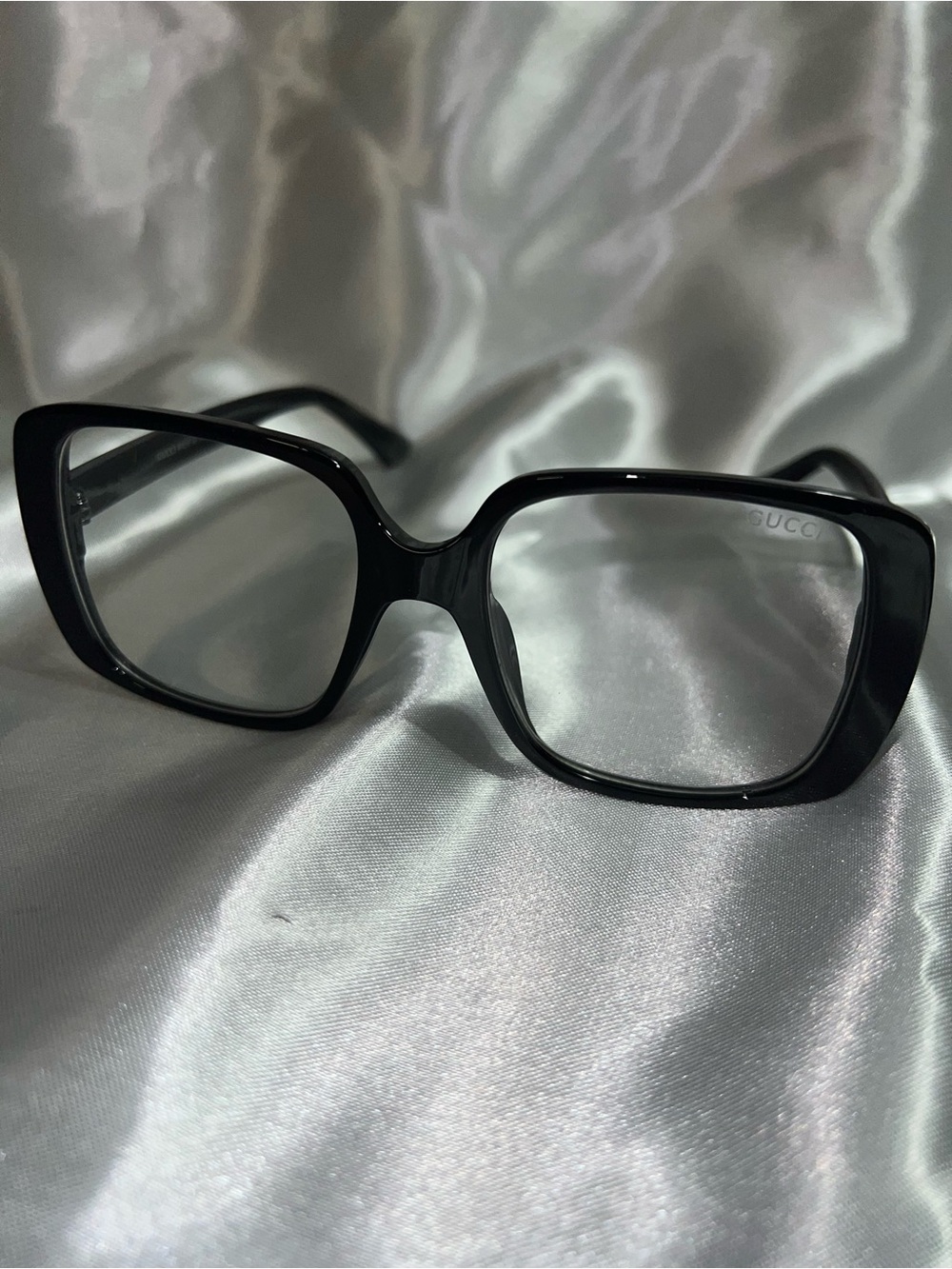 G Black Oversized Square Women's Eyeglasses
